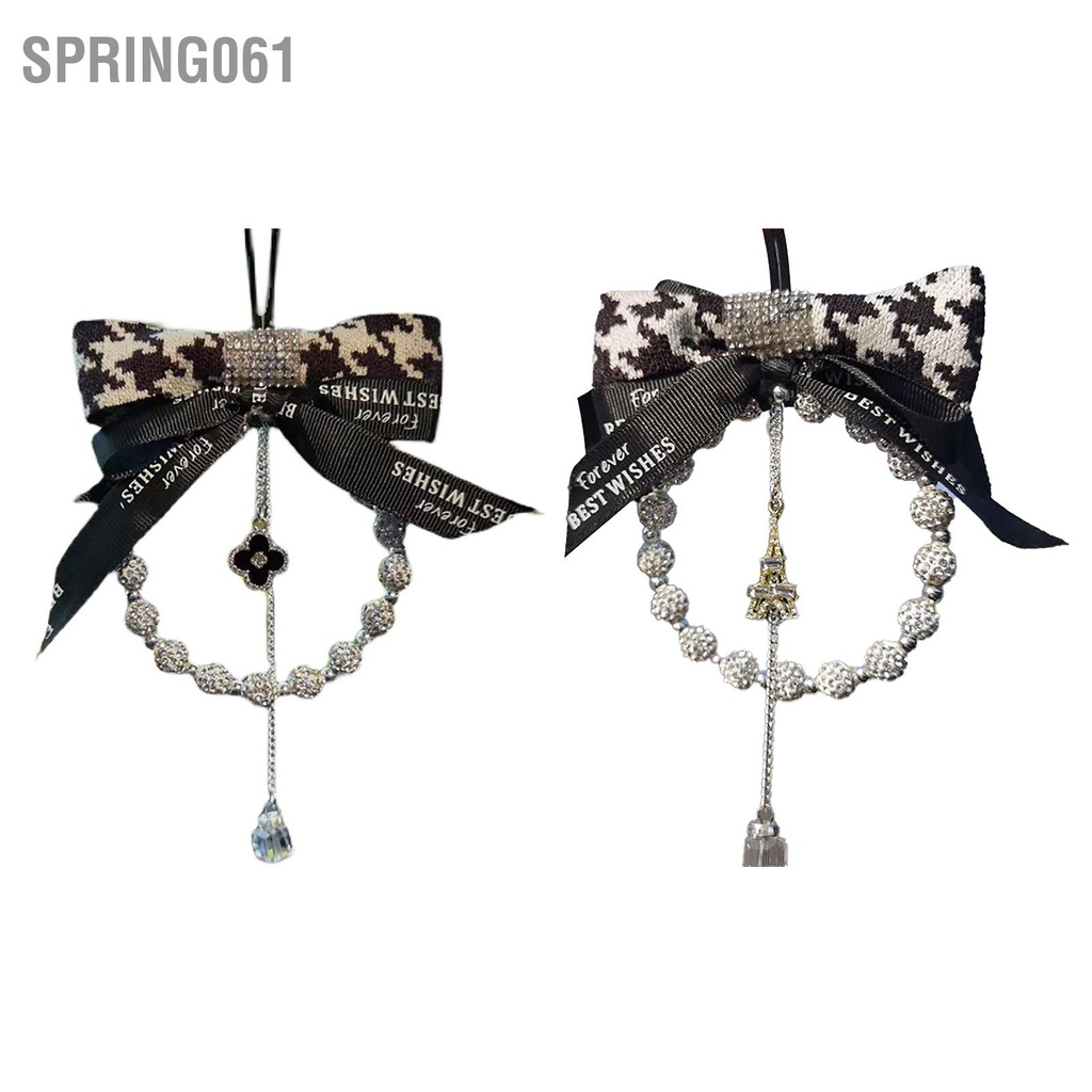 Spring061 Nơ Xe Ô Tô Mặt Dây Chuyền Inset Đá Hợp Kim Bền Đẹp Thân Thiện Với Môi Trường Gương Chiếu Hậu Quyến Rũ Cho Trang Trí