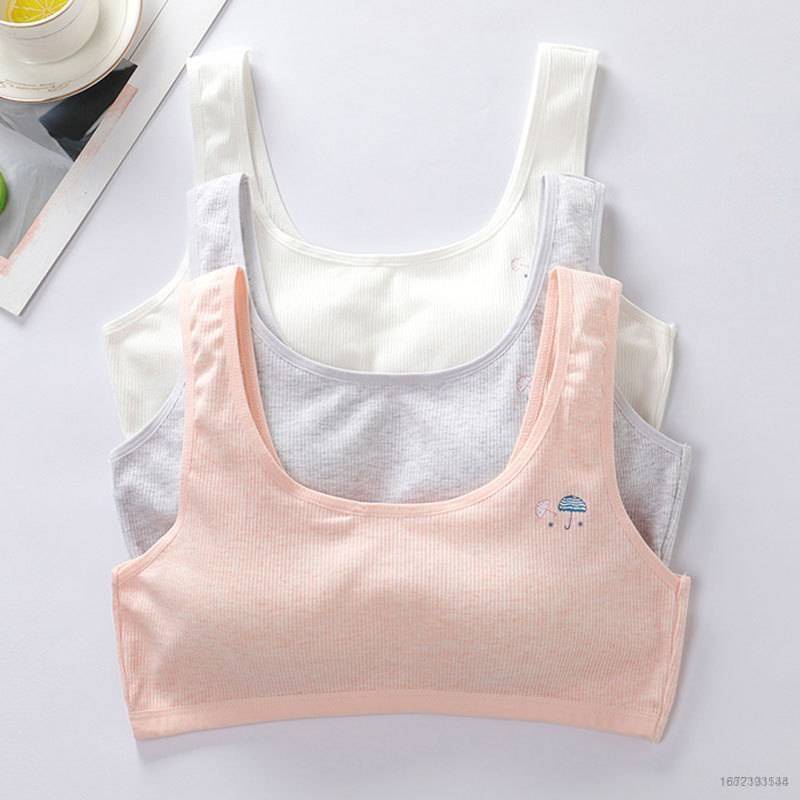 Áo Ngực Thể Thao Dạng Ống Bằng Vải cotton Dễ Thương Chống Bị Bong Tróc Dành Cho Nữ Tuổi Teen / Bé Gái