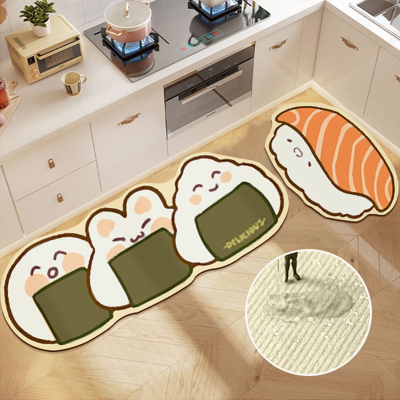 Thảm Lót Sàn Chống Trượt Hình Bánh Mì Ngộ Nghĩnh