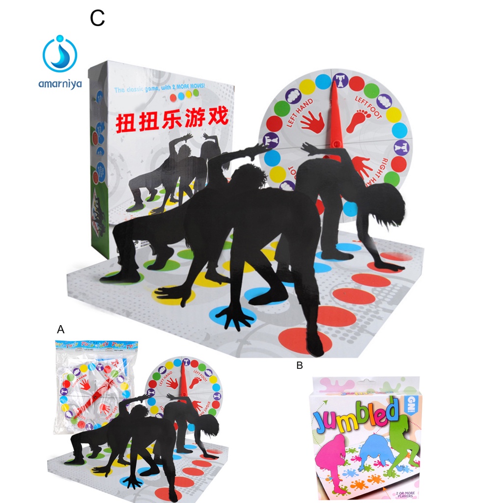 1 Bộ Thảm Chơi Game Xoắn Cơ Thể Dễ Mang Theo Vui Nhộn Cho Gia Đình