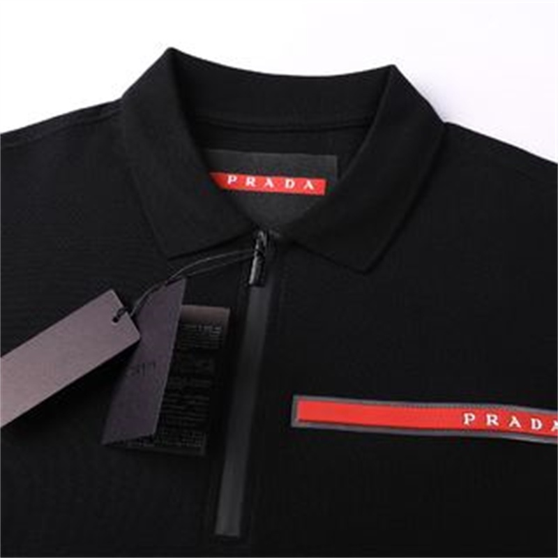 Pr88ad &amp; - Áo Thun Tay Ngắn Cổ Điển Bằng Silicon Có Khóa Kéo Thời Trang Mới Nhất UnisexBSDGSDFBHDGS