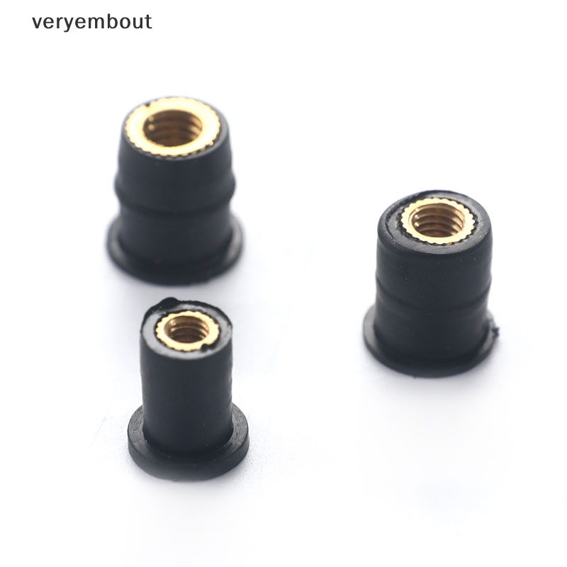 Set 10 Đai Ốc Cao Su Chuyên Dụng Cho Xe Mô Tô M4 / M5 / M6