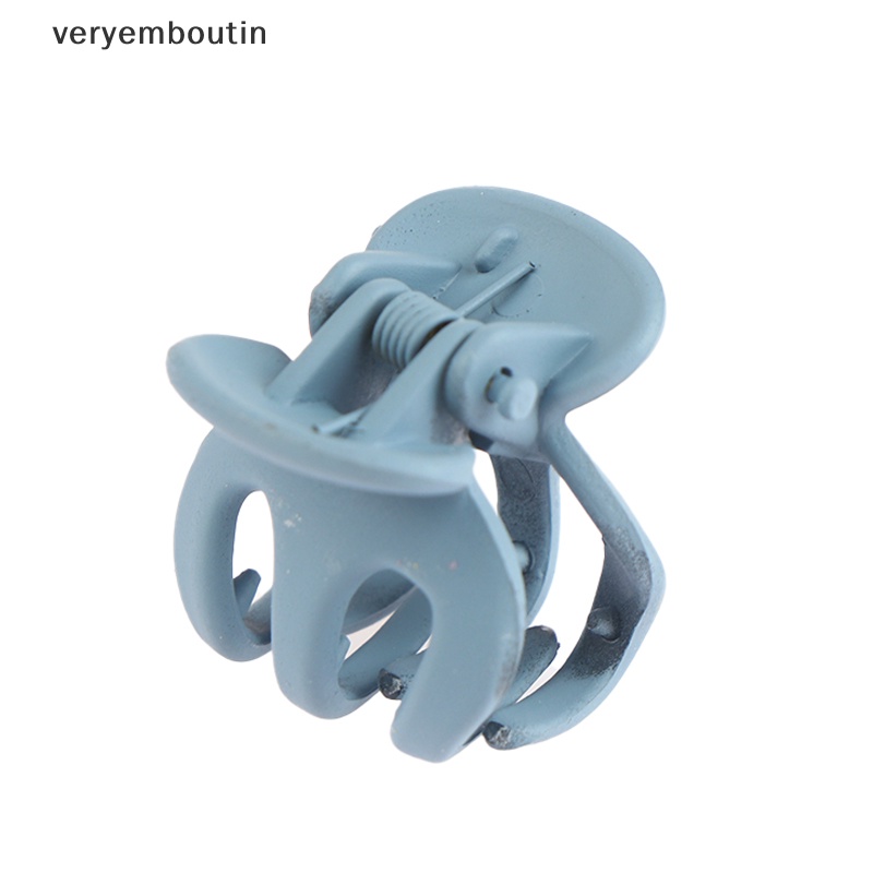 Set 10 Kẹp Tóc Càng Cua Mini 3cm Bằng Nhựa Nhám Họa Tiết Hình Học Cho Nữ