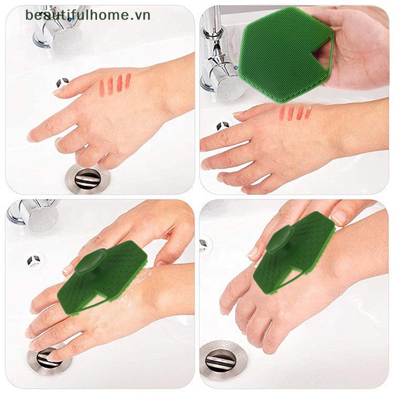 Bàn Chải Tắm Silicone Tẩy Tế Bào Chết Mát Xa Làm Sạch Da