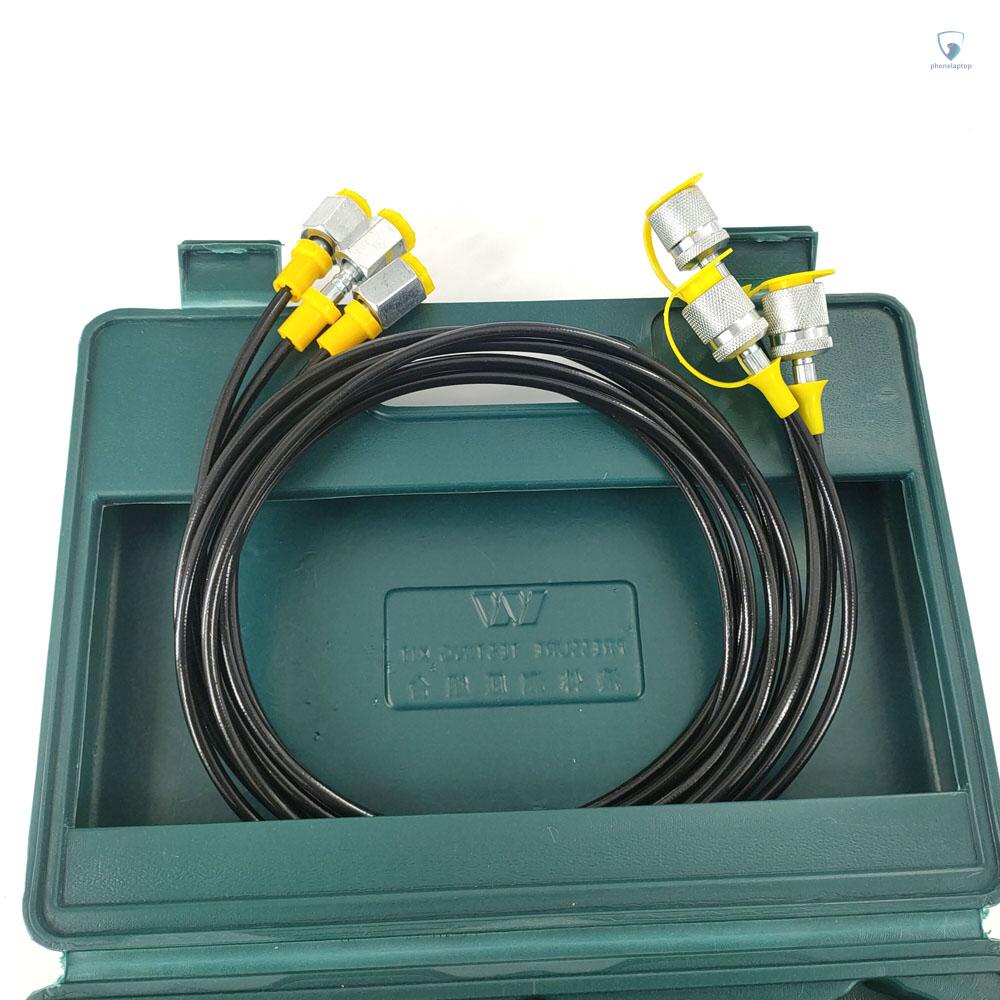 Bộ Đồng Hồ Đo Áp Suất Thủy Lực + 6 Khớp Nối + 3 Đồng Hồ Đo Áp Suất + 3 Ống Kiểm Tra Thủy Lực Cho Máy Xây Dựng