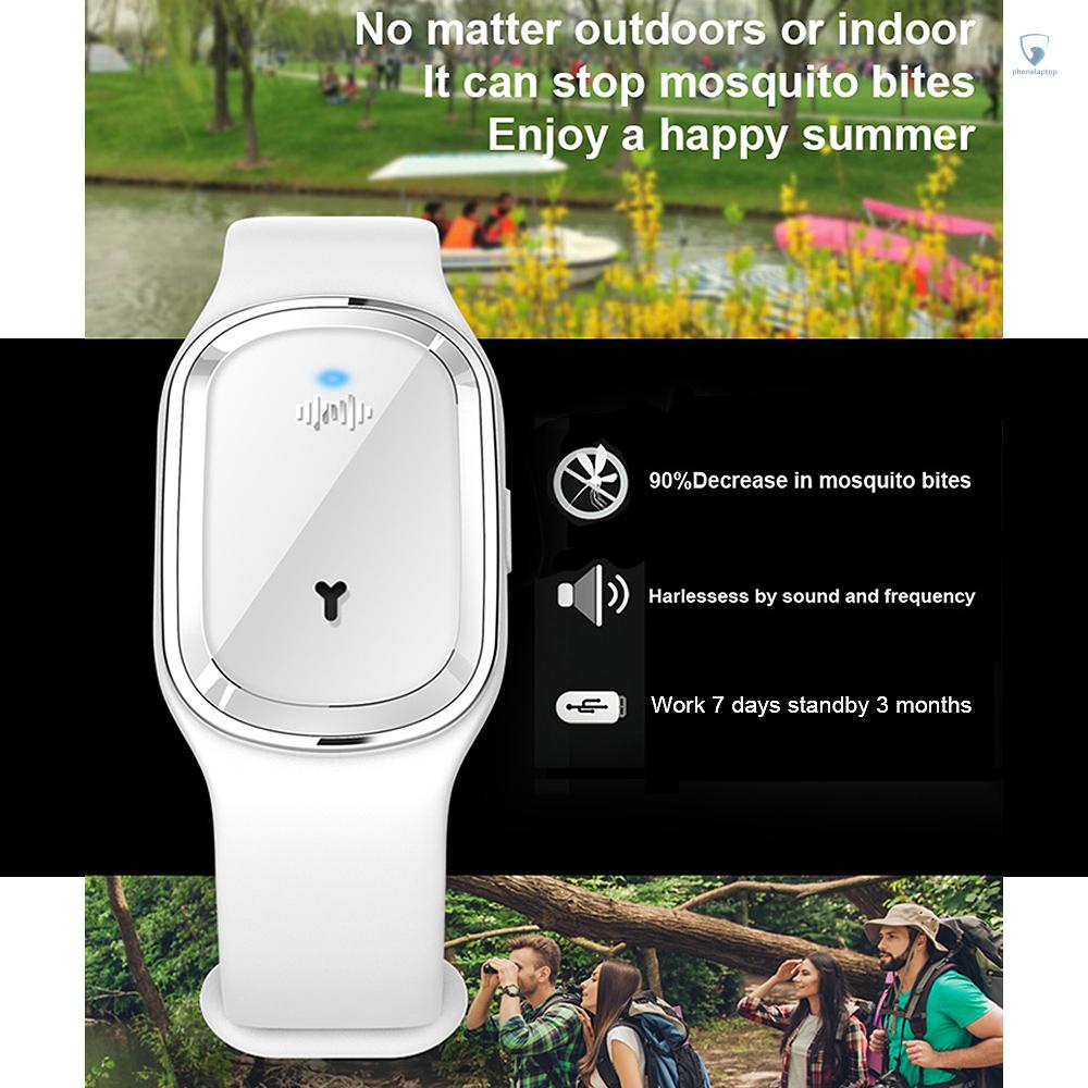Vòng Tay Chống Muỗi / Côn Trùng Bằng Sóng Siêu Âm Tiện Dụng Cho Người Lớn Và Trẻ Em