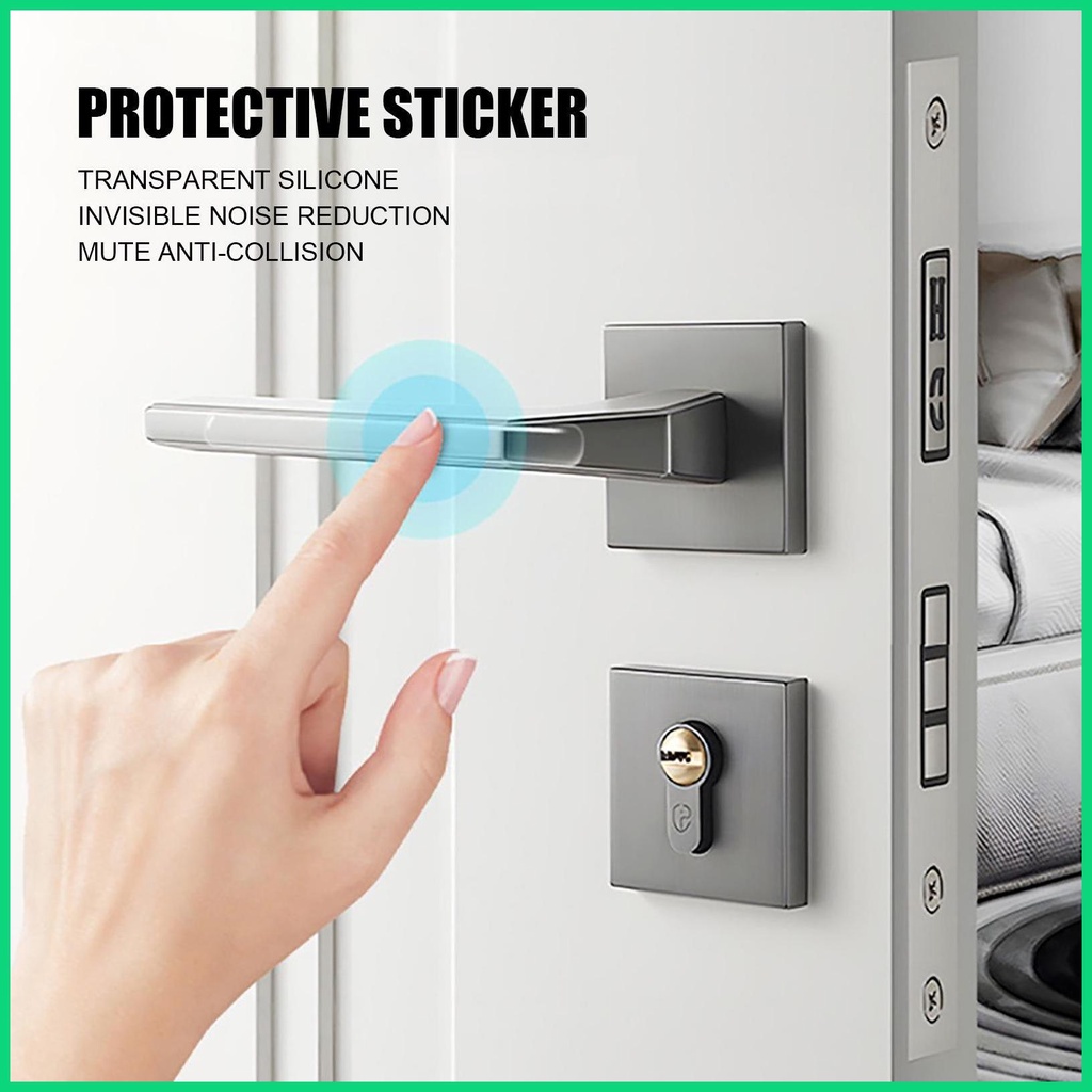 Set 10 Dải Dán Bảo Vệ Tường / Tay Nắm Cửa Trong Suốt Chống Sốc Không Để Lại Dấu Vết