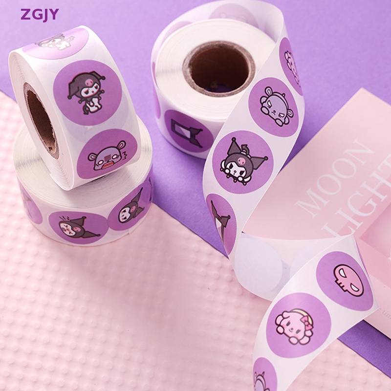 Set 500 Nhãn Dán Họa Tiết Kuromi Dễ Thương Dùng Trang Trí Đa Ứng Dụng Mới