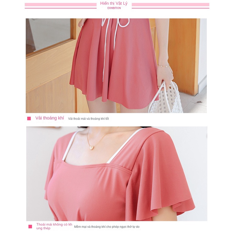 Bộ Đồ Bơi Một Mảnh Ôm Dáng Màu Trơn Cỡ Lớn Thời Trang Cho Nữ