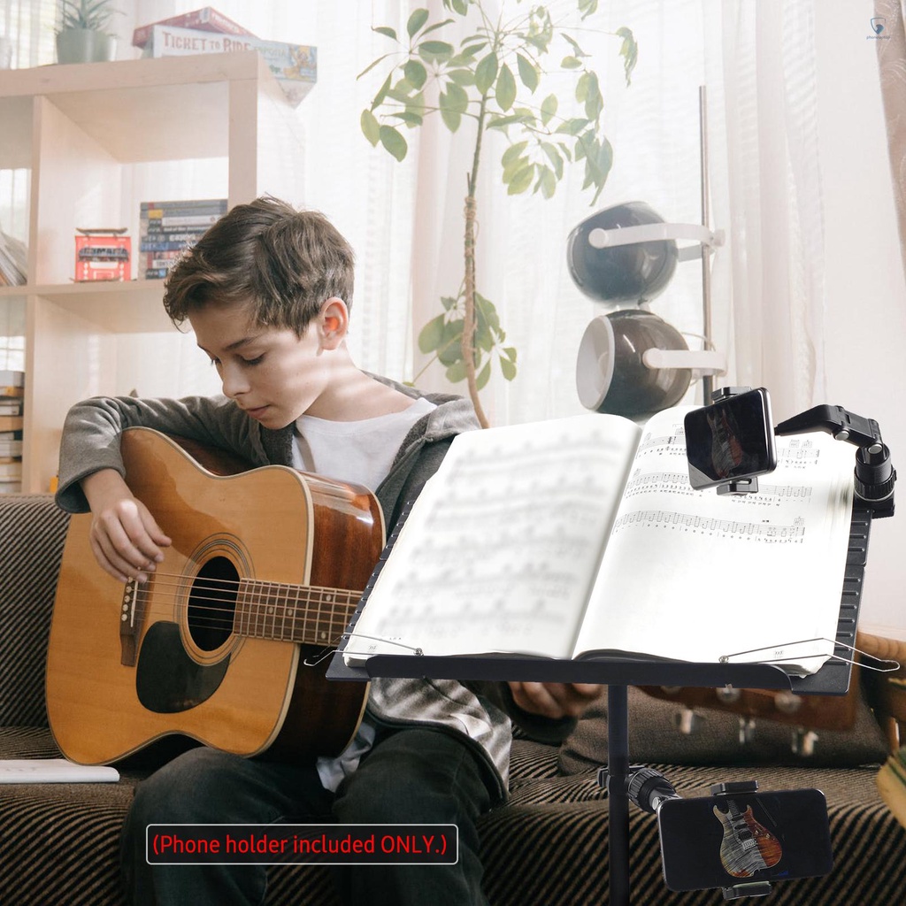 Giá Đỡ Điện Thoại / Mic / Đàn Guitar Đầu Xoay 360 Độ Kèm 10 Miếng Vải Lau Chùi