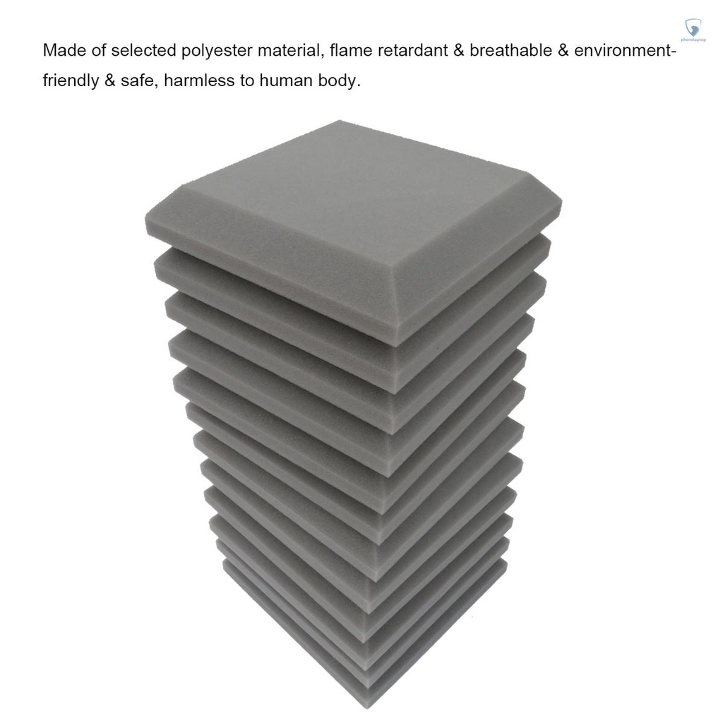 Set 12 Tấm Xốp Cách Âm 30 Độ Dùng Để Trang Trí Tường Acoustic