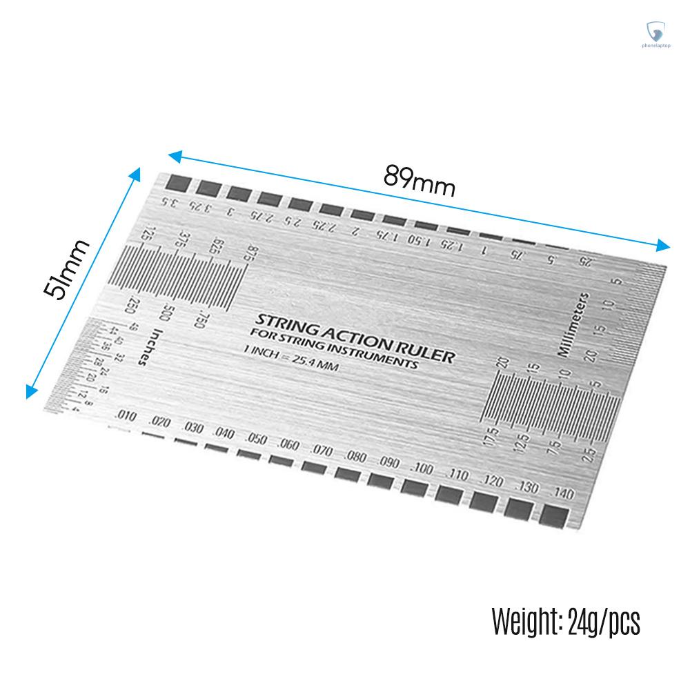 Thước Đo Dây Đàn Ghi Ta Bằng Thép Không Gỉ 89 * 51mm Chuyên Dụng