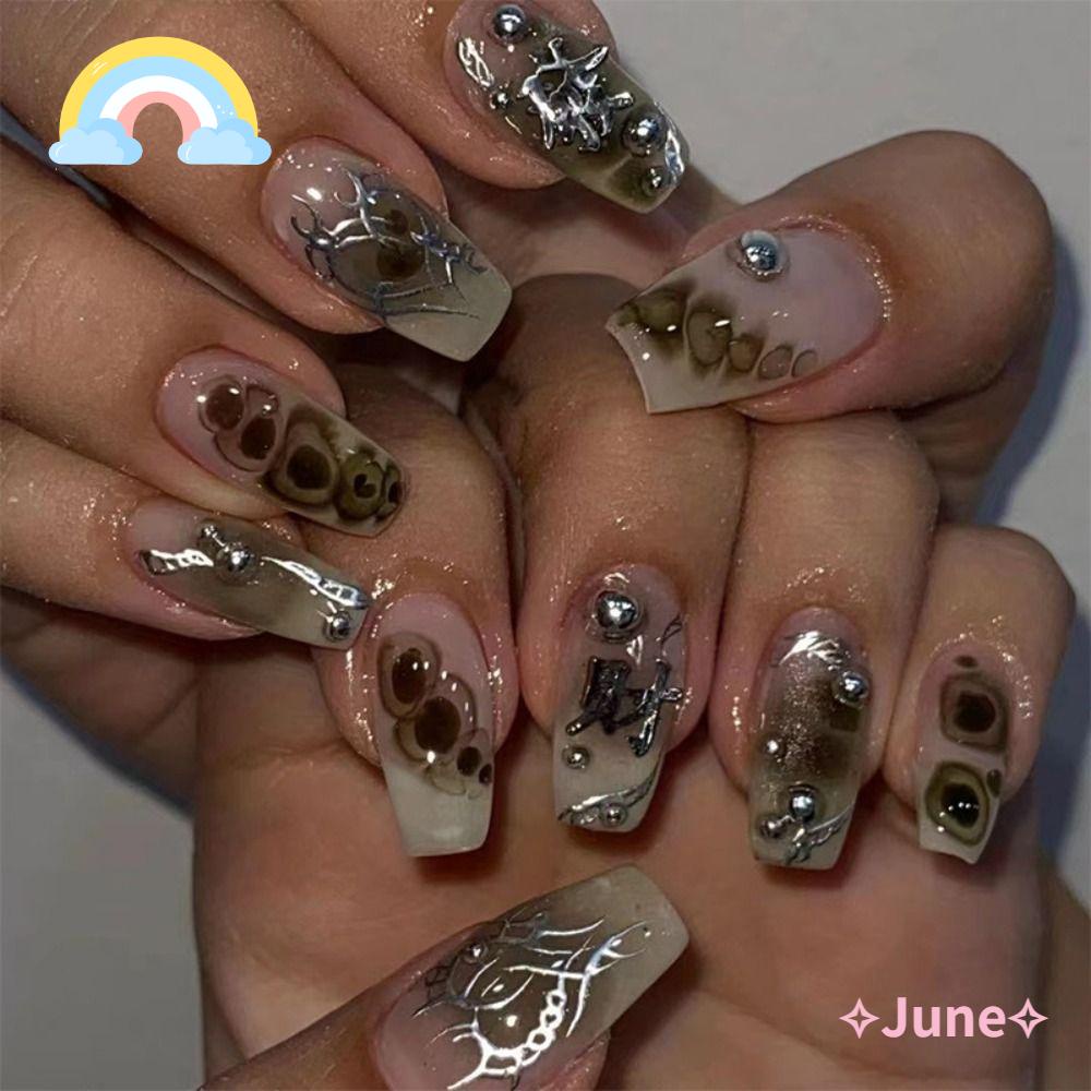 Bộ 24 Móng Tay Giả Che Phủ Toàn Diện Phong Cách Pháp