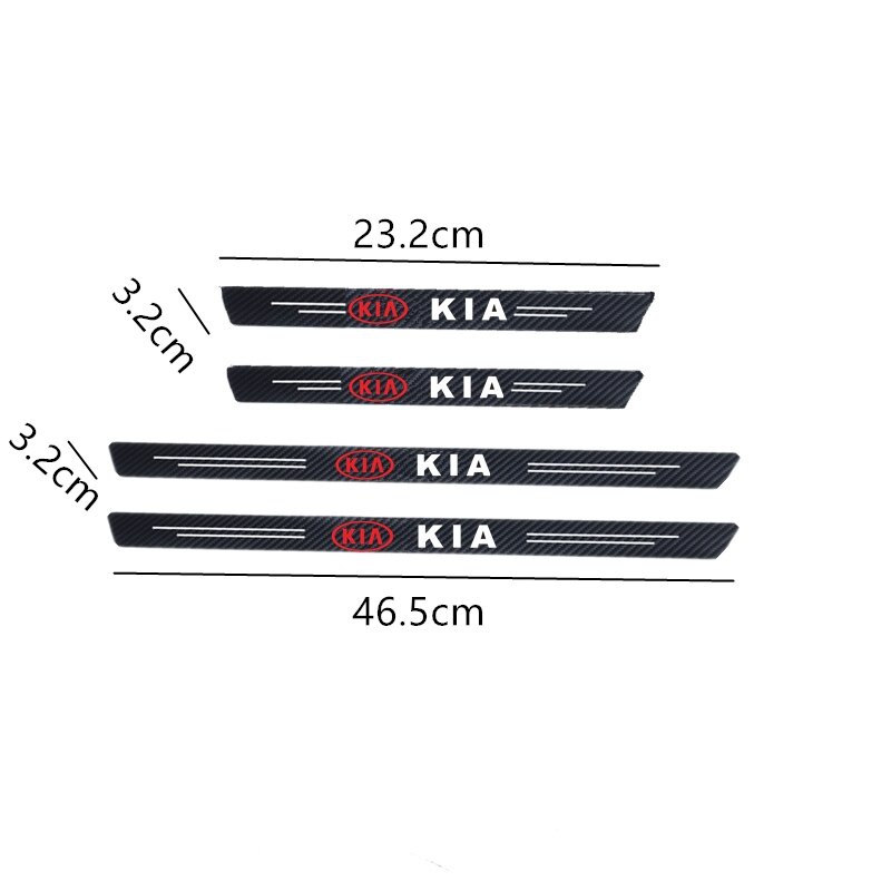 Bộ 4 Miếng Dán Bảo Vệ Cửa Xe Hơi Kia Bằng Sợi carbon