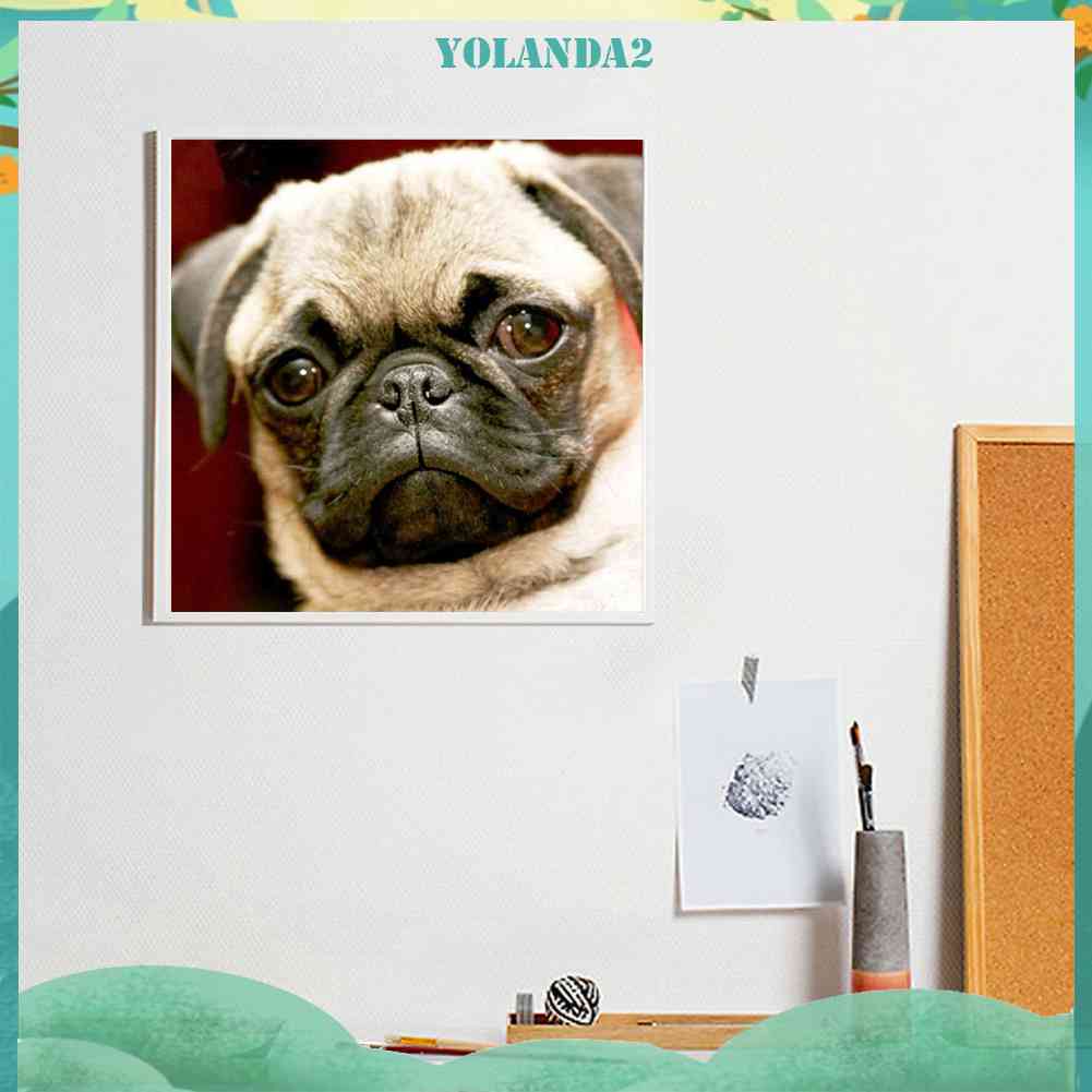 Tranh Đính Đá Kim Cương Toàn Bộ 5D DIY Hình Vẽ Chó Trang Trí Nhà Cửa