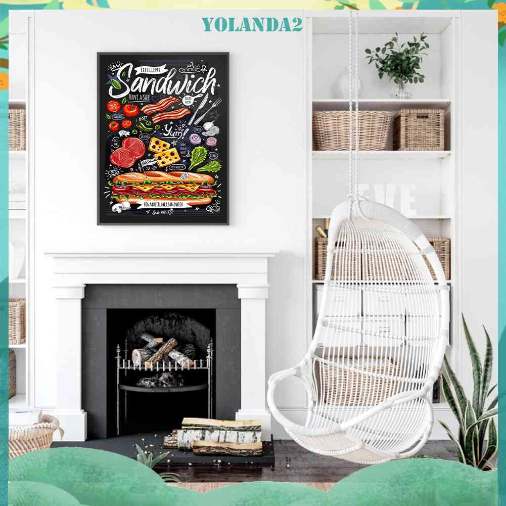 Bộ Tranh Đính Đá 5D Toàn Diện Họa Tiết Bảng Đen Độc Đáo DIY Dùng Trang Trí Nhà Cửa