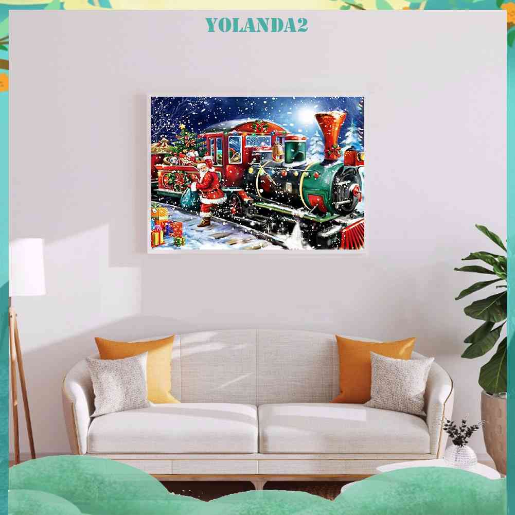 Tranh Đính Đá Kim Cương Toàn Bộ 5D DIY Hình Vẽ Giáng Sinh