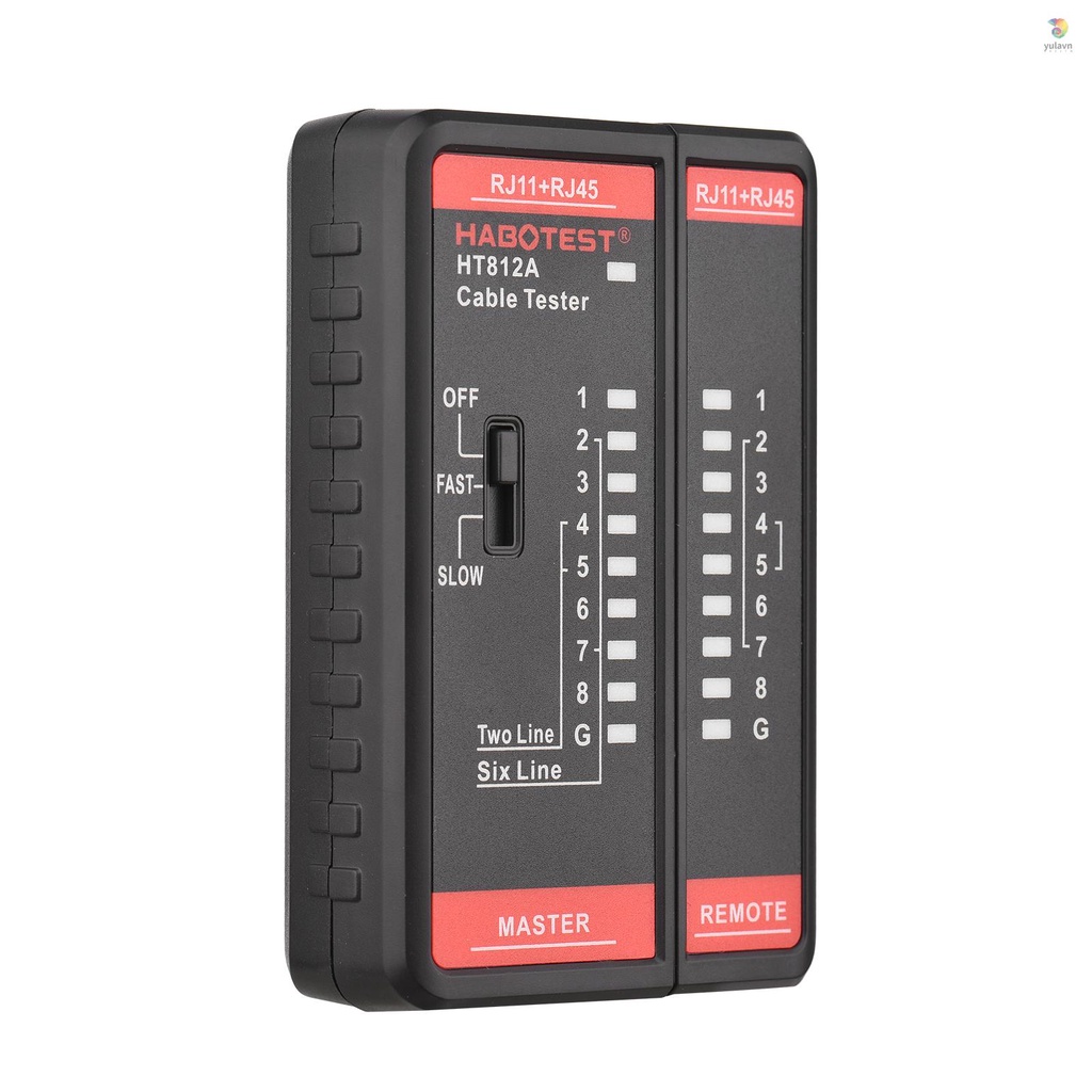 Thiết Bị Kiểm Tra Dây Cáp Mạng / Điện Thoại Đa Năng HABOTEST HT812A RJ11 RJ45 2P / 4P / 6P / 8P