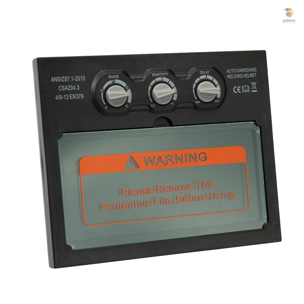 Mũ Bảo Hiểm Hàn Năng Lượng Mặt Trời Tự Động Tối Kèm Kính Lọc Hiệu Chỉnh Cho TIG MIG MAG MMA