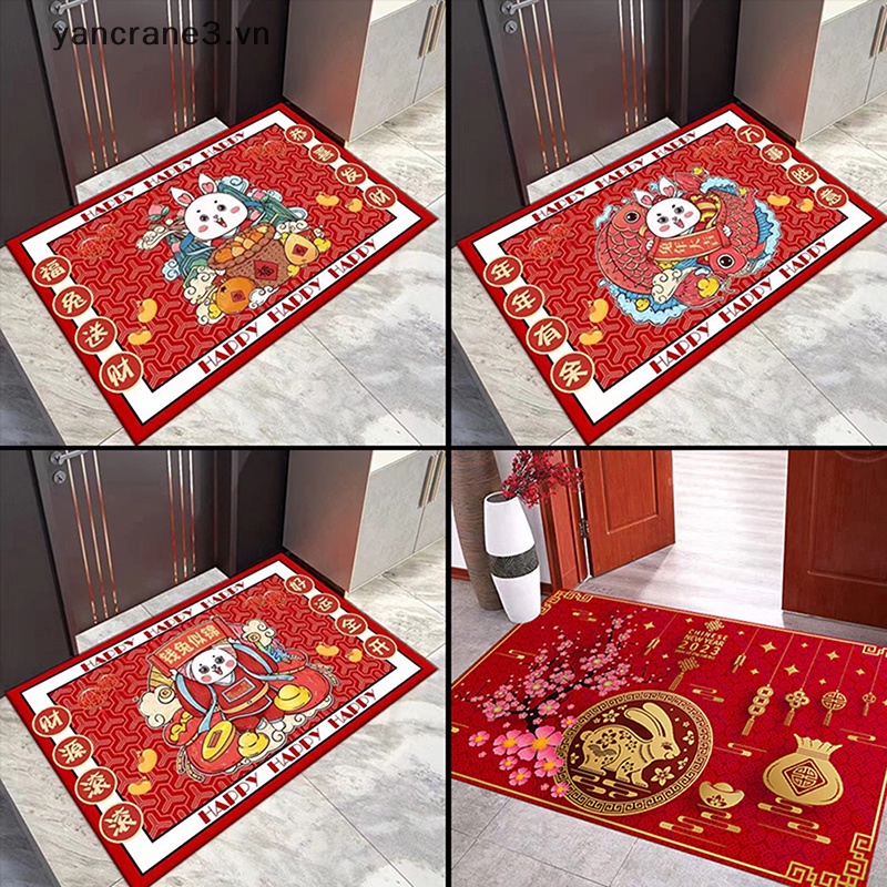 {YAN3} Thảm Lót Sàn Chào Mừng Năm Mới Phong Cách Trung Hoa Trang Trí Nhà Cửa Lễ Hội Mùa Xuân {yancrane3.vn}