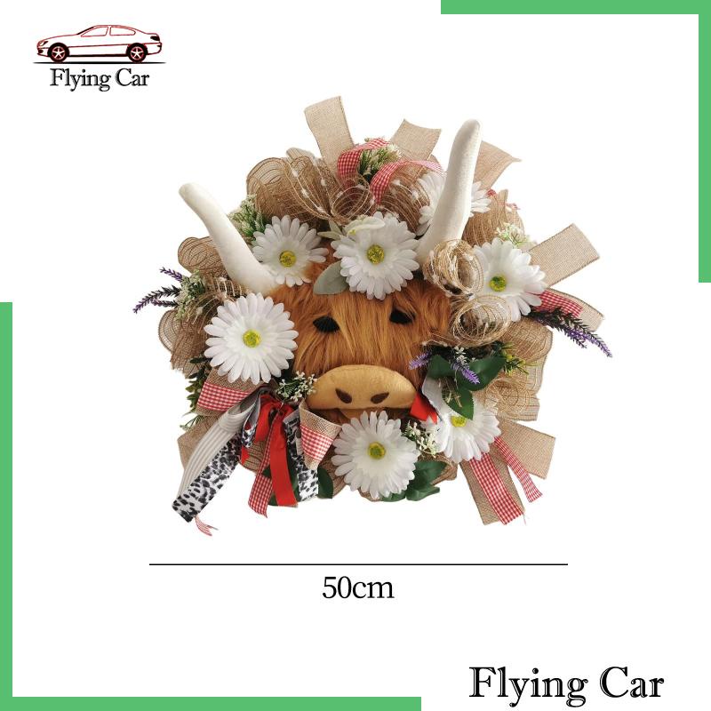 [Lzdjfmy2] Vòng Hoa Lò Xo Gắn Cửa Trước Làm Bằng Tay Kích Thước 50cm