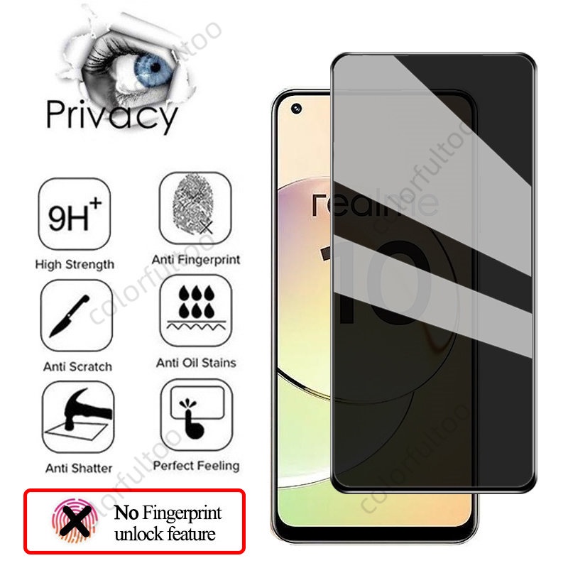 Kính Cường Lực 9H Chống Nhìn Trộm Cho Realme 10 4G 10 9 Pro Plus + 9i 9Pro 10Pro Realme9 Realme10 4G 5G