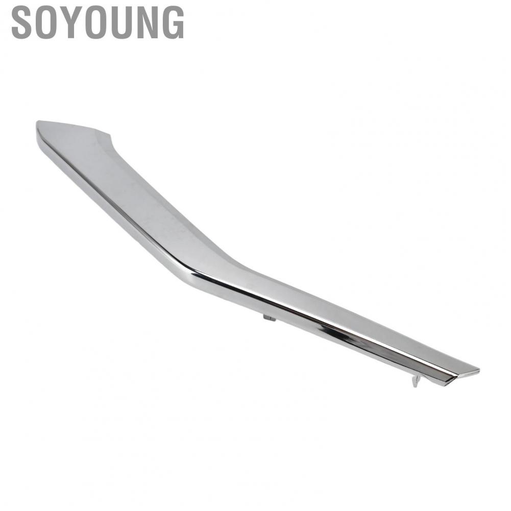 Soyoung Front Bumper Molding Trims  Direct Fit OE Standard Bumper Chrome Moulding Cover Left Lower 6407A323  for Cars