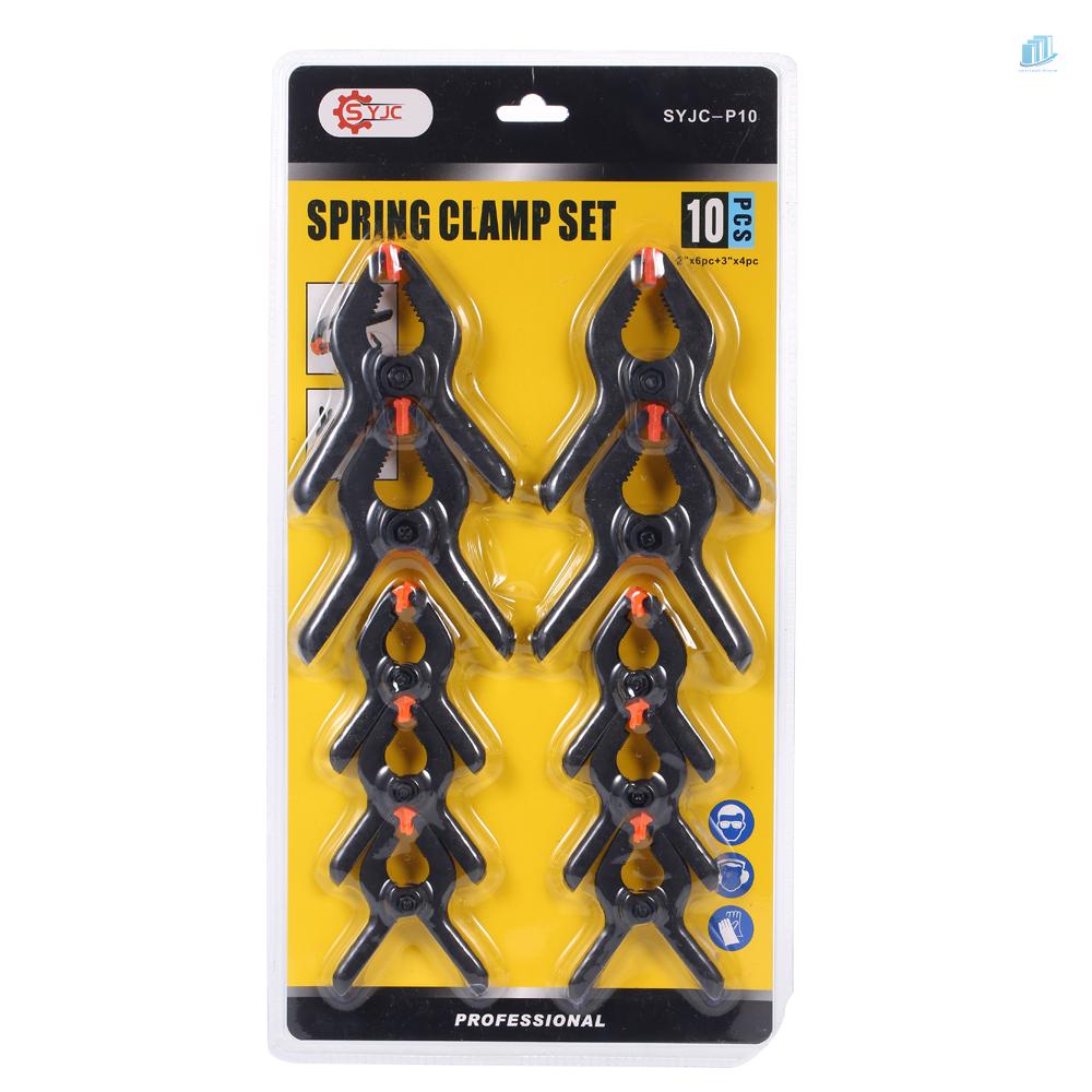 Set 10 Đầu Kẹp Lò Xo Bằng Nhựa Nylon Đa Năng 6 * 2 &quot;Làm Nền Chụp Ảnh DIY