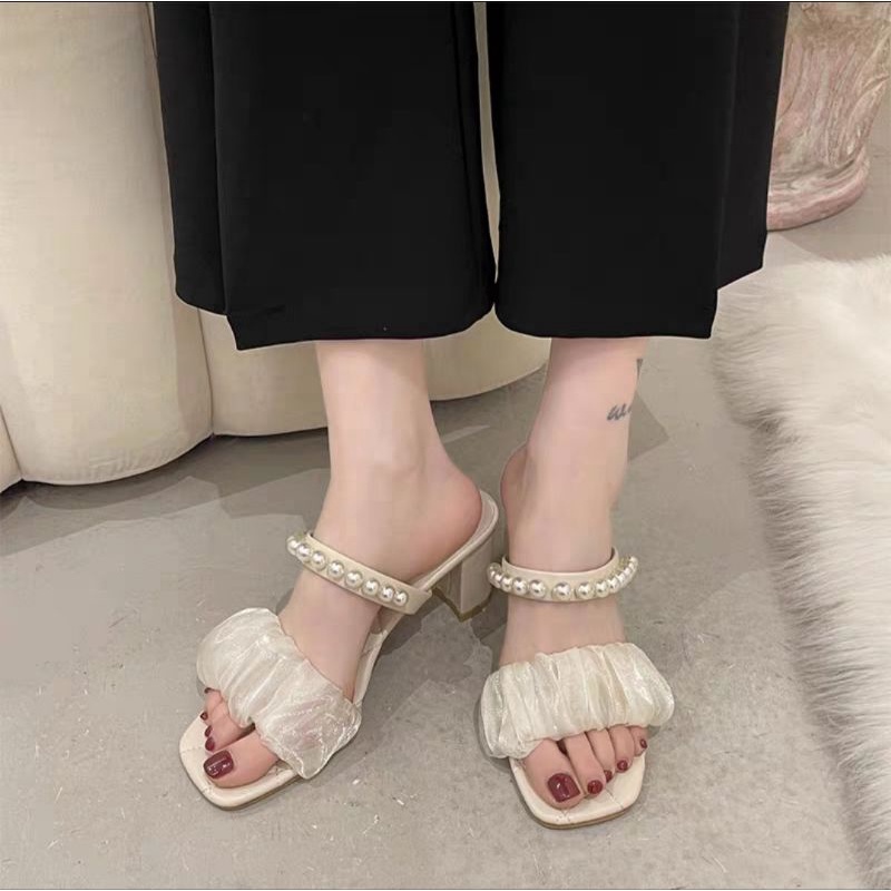 sandnal đính ngọc voan tơ siêu đẹp dễ đi mã V32