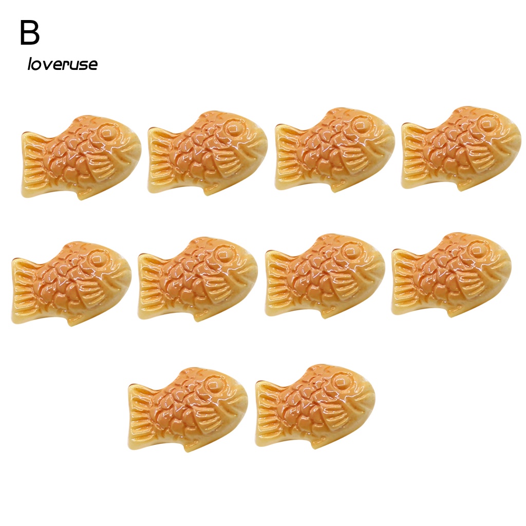 Set 10 Mô Hình Bánh Quy Và Cá Mini Trang Trí Nhà Búp Bê