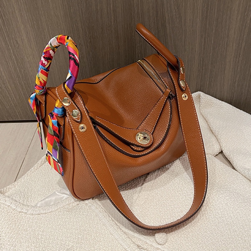 Ielgy Túi Xách Một Bên Vai Họa Tiết Vỏ Quả Vải Phong Cách retro Dành Cho Nữ