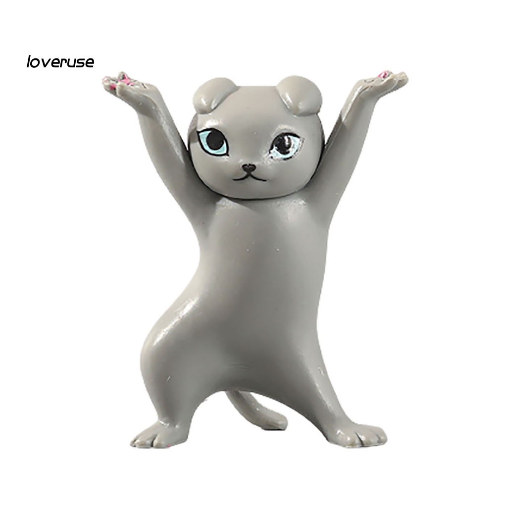 Set 6 Giá Đỡ Bút Chì Bằng PVC Hình Mèo Nhảy Múa Để Bàn Trang Trí Cho Bé