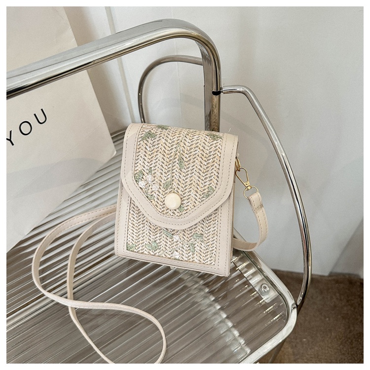 Túi Xách Đan Lát Hình Vuông Nhỏ Xinh Đựng Điện Thoại Thời Trang Mùa Hè Cho Bạn Gái