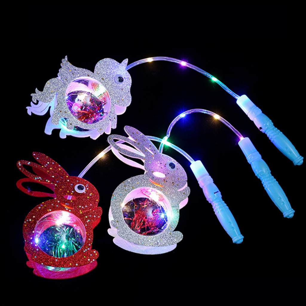 Lồng Đèn Phát Sáng Hình Thỏ Hoạt Hình Trang Trí Năm Mới