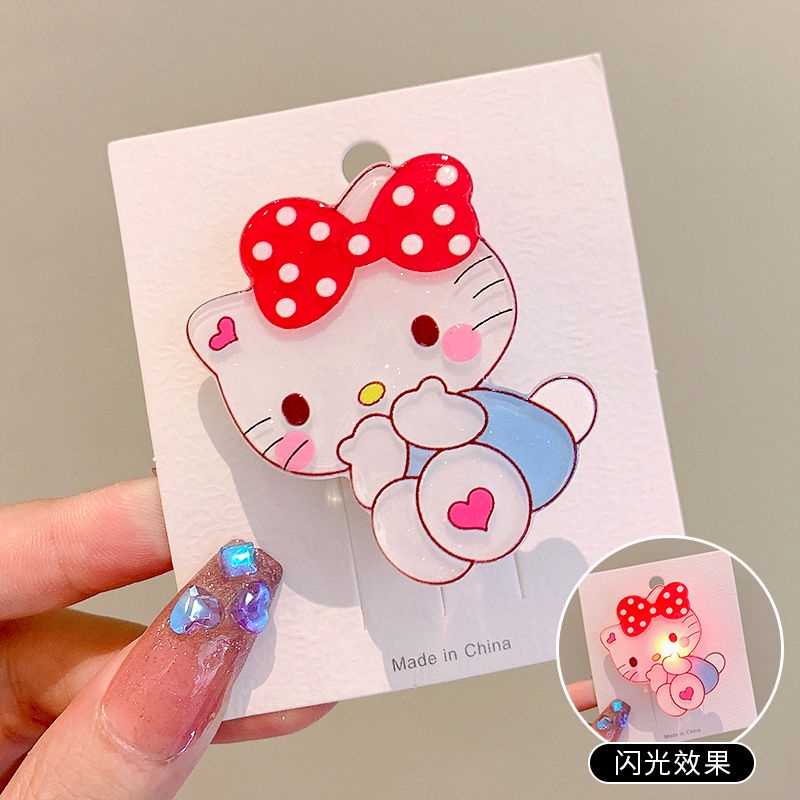 Kẹp Tóc Hình Hoạt Hình Màu Dạ Quang Phong Cách Hàn Quốc Xinh Xắn