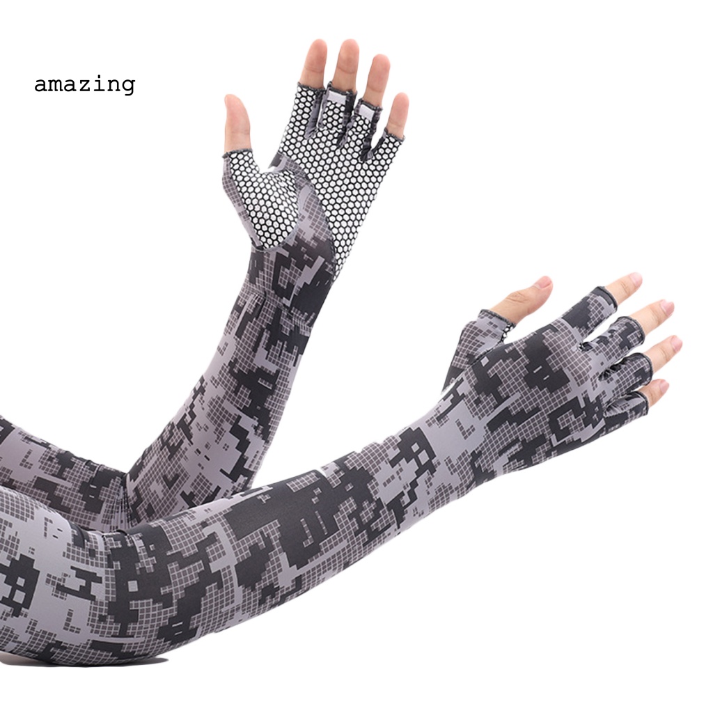 1 Cặp Găng Cánh Tay Chống Nắng / Chống Mòn Một Kích Thước Dùng Lái Xe