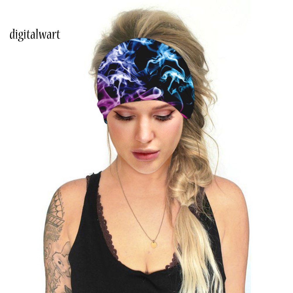 Kỹ Thuật Số| Băng Đô Cài Tóc Bản To Chất Liệu Lụa Co Giãn Thời Trang Cho Nữ