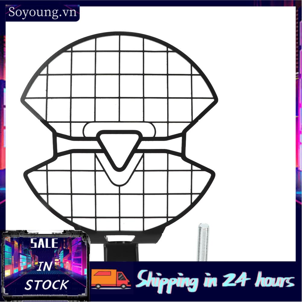 Soyoung Motorcycle Headlight Grille  Easy Installation Impact Resistant Front Headlamp Protector  for Motorbike