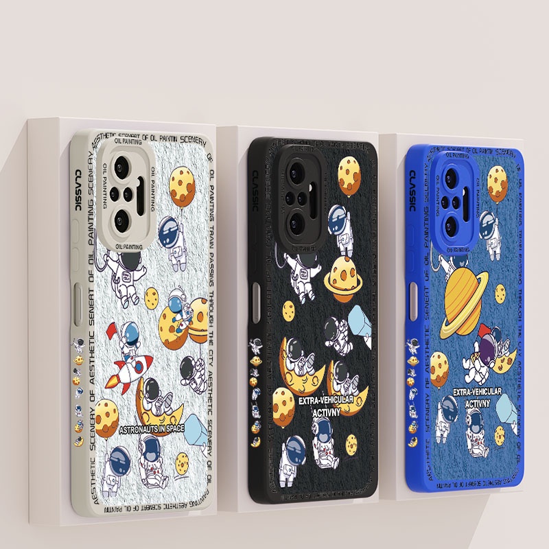 Ốp Điện Thoại Silicon Mềm Họa Tiết Phi Hành Gia Dành Cho Redmi NOTE 12 11 10 pro 12 pro 11 pro 10 pro 10s 11s 12C