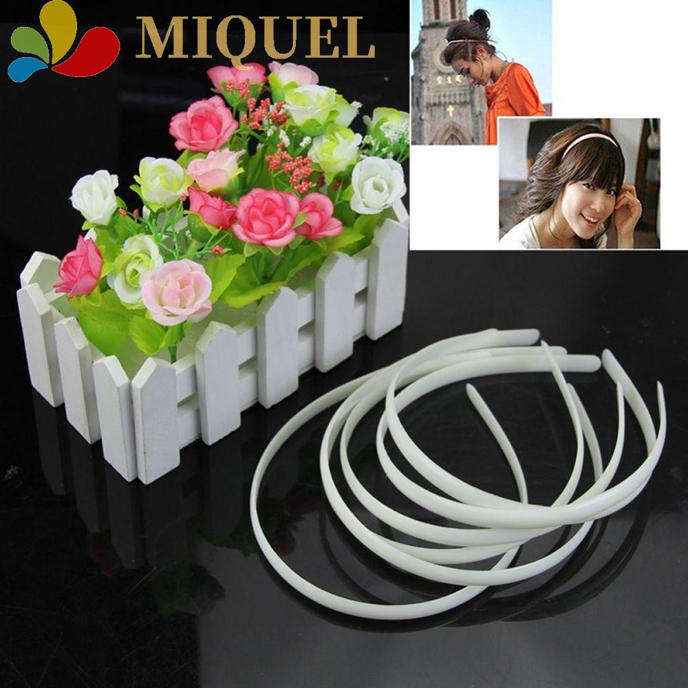 Set 10 Băng Đô Nhựa Màu Trắng Thời Trang