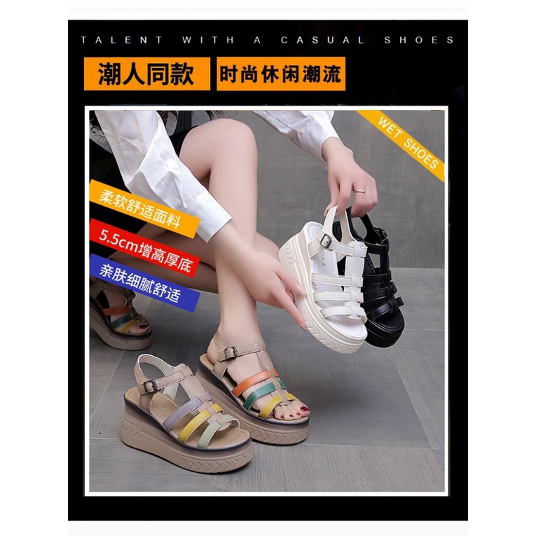 Xăng đan Cao Gót 9cm Đế Dày Thời Trang Mùa Hè 2023 Mới Cho Nữ