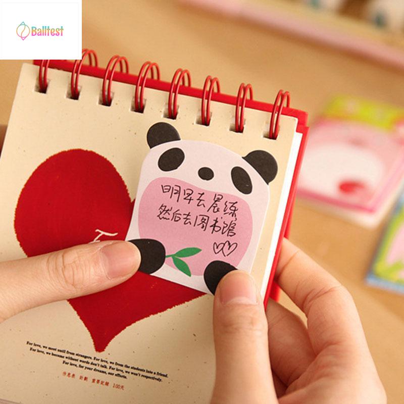 💜1 Tập Giấy Ghi Chú Hình Động Vật Hoạt Hình Dễ Thương Sáng Tạo