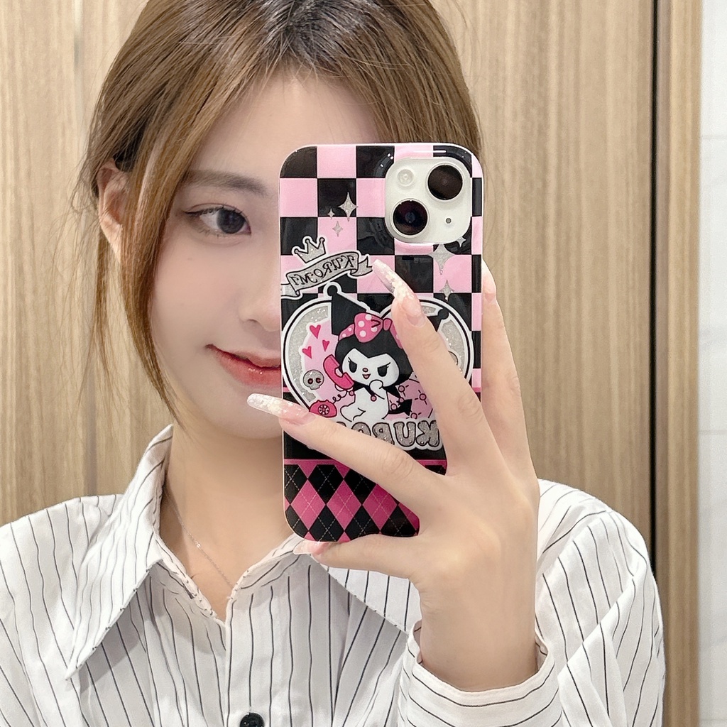 Ốp Điện Thoại TPU Silicone Mềm Trong Suốt Họa Tiết Kuromi Hoạt Hình Cho iPhone11 12 13 14 Pro Max