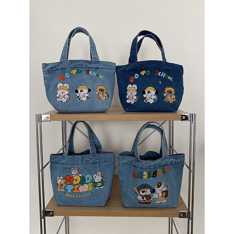 Túi Đựng Hộp Cơm Trưa Xách Tay Thiết Kế Cỡ Lớn Thời Trang Xinh Xắn Cho Nữ