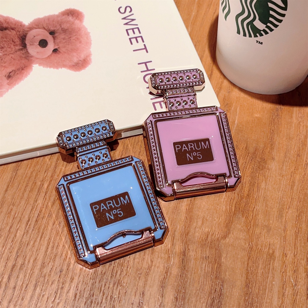 Ốp Điện Thoại Hình Chai Nước Hoa Hoạt Hình Có Dây Đeo Cổ Tay Làm Vòng Đỡ Túi Khí Thu Gọn Được Cho iphone