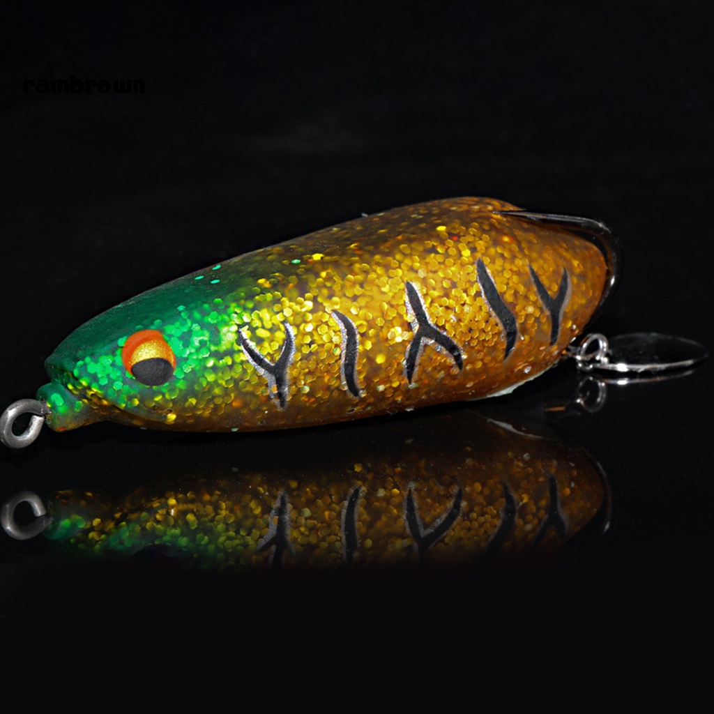 Mồi Giả Nhử Cá Hình Ếch 3D Mắt Đen 25g 86mm