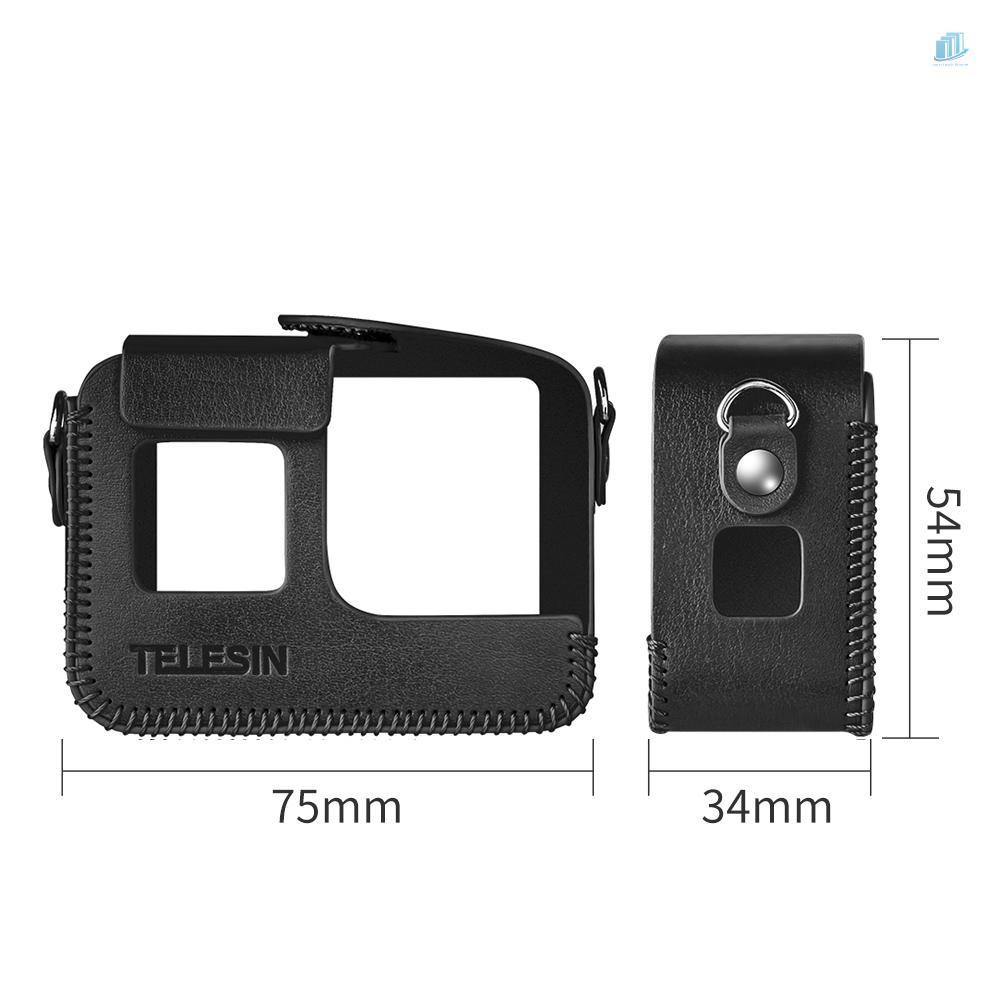 TELESIN Vỏ Da PU Bảo Vệ Máy Ảnh 8 Hành Động Cho smartwatchinone Tel Resin / PU