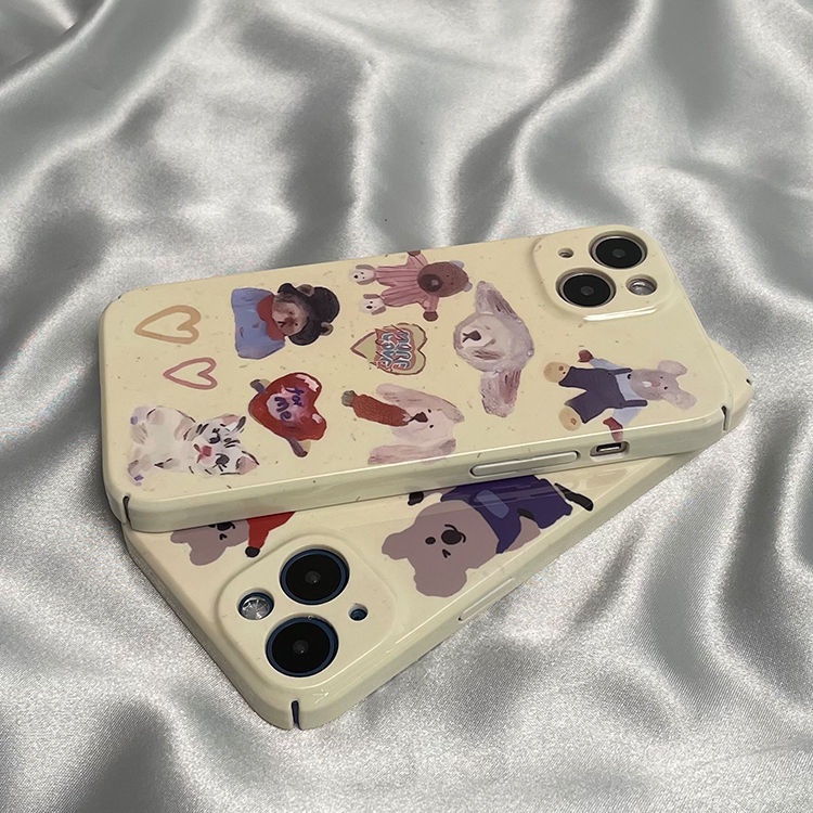 Phù Hợp Ốp Điện Thoại Cứng In Hình Động Vật Hoạt Hình Cho Apple plus1413 14 pro 1311 G6ZH
