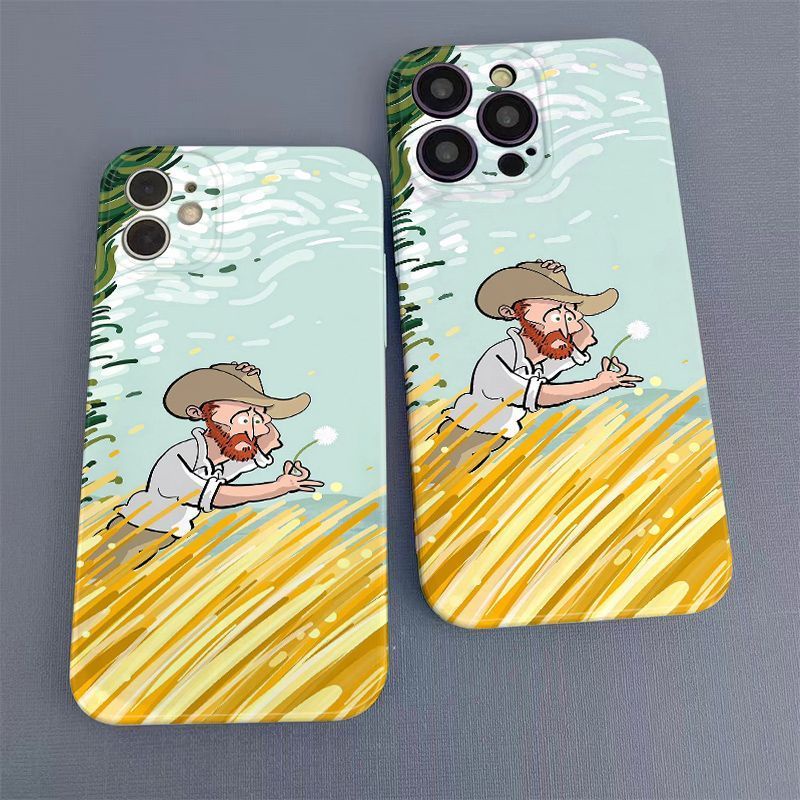 Ốp Điện Thoại Cứng Họa Tiết Tranh Van Gogh Độc Đáo Thời Trang Cho iphone11 XR 13 12 7 14pro ATZ4