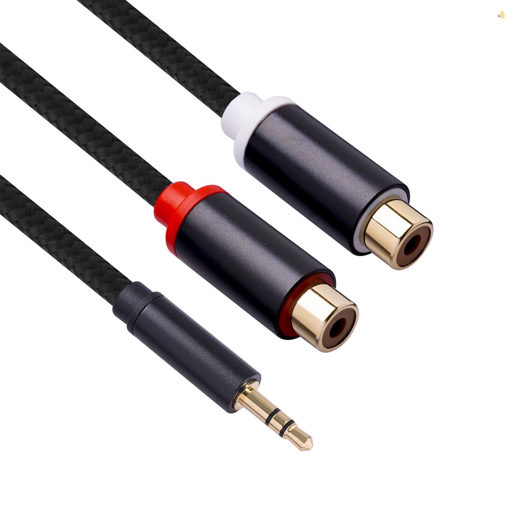 Cáp Âm Thanh 3.5mm ĐầU CắM Sang Lỗ CắM RCA 1 / 8 Inch Sang ĐầU CắM RCA Mạ VàNg 1Ft Chuyên DụNg Cho PC TV DVD MP3